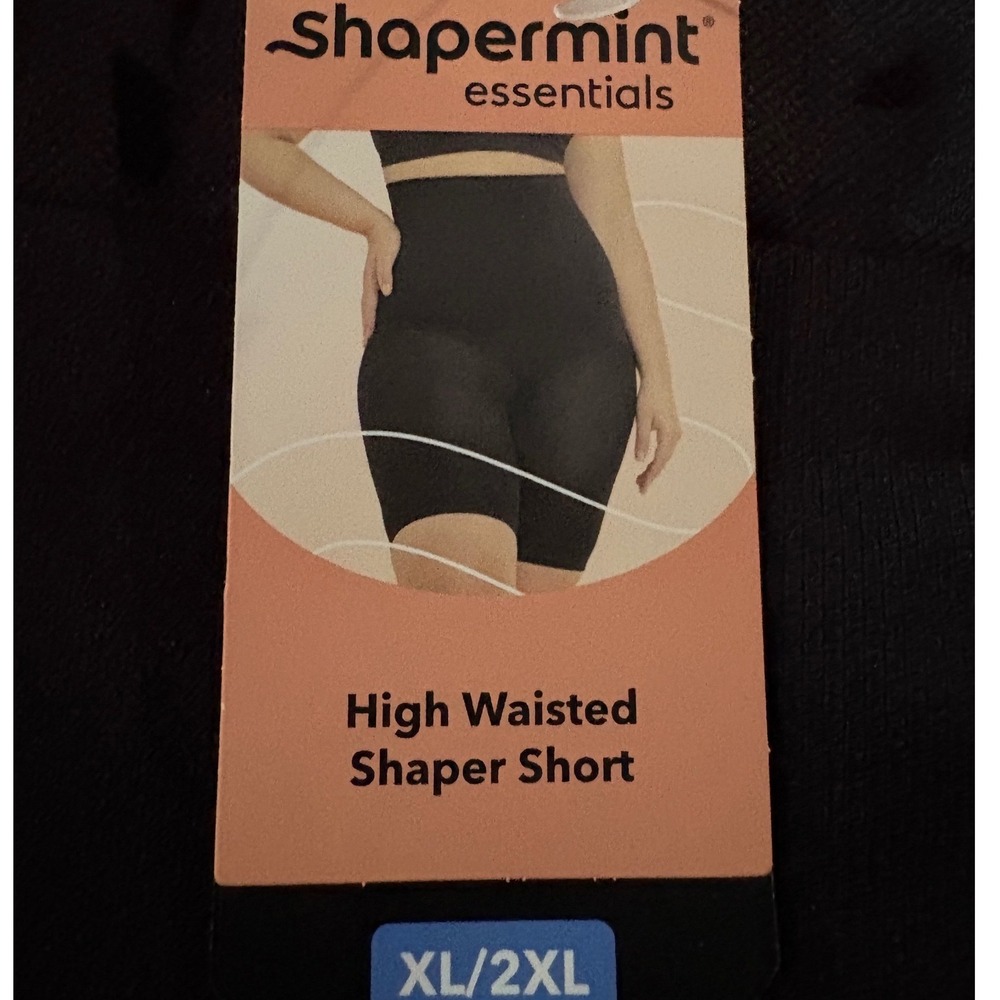 Shapermint Shaper Shorts Women XL/2XL Black/Beige 2-Pack High Waisted 55021 - Picture 3 of 4